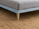Letto Singolo con Rete Rivestita Microfibra Azzurro Tessis Testata Vertical Varie Misure