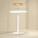 Tavolo da Pranzo Rotondo per 2 Persone Ø60x72 cm in Acciaio Bianco  