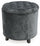 Pouf Footrest Container Ø55x55 cm en Velours Soriani Gris Foncé