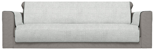 prezzo Housse de canapé avec housses d'accoudoirs en polyester gris différentes tailles