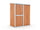 Cabane de Jardin en Tôle d'Acier Porte-Outils 155x100x192 cm Enaudi Bois