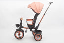 Passeggino Triciclo per Bambini 1-3 Anni Trico Luxury Gold 7 Modalità di Guida Rosa