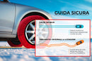 Calze da Neve per Auto Omologate EN 16662-1 in Tessuto 3D Rosso Varie Misure