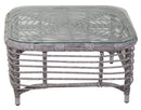 Set Salotto da Giardino Angolare in Polyrattan con Tavolino Everett Naturale