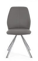 Set 4 Sedie 44x62x88h cm Maxwell Pu Grigio 