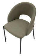 Set 2 Sedie Helsinki 51x80x53 cm in Tessuto Verde/Nero