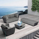 Poltrona Angolare Dx Galapagos 102x85x83 h cm in Alluminio Antracite