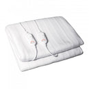 Coperta Termica Elettrica Matrimoniale 120W in Poliestere Bianco
