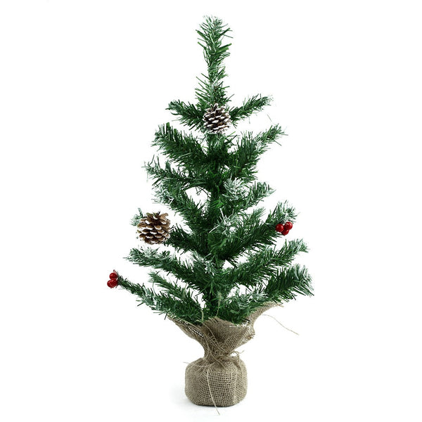 Sapin de Noël 60H cm base de jute en PVC Sapin Artificiel sconto