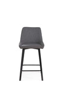 Set 2 Sgabelli 50x44xH94 cm in Tessuto Fox Grigio Scuro