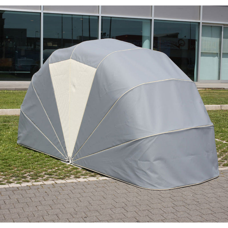 Motobox a Chiocciola Copertura Box in PVC per Moto Scooter - 280x130xh140 cm\/Grigio Maddi