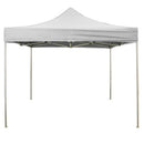 Gazebo Richiudibile Pieghevole 2x2m in Acciaio e PVC Impermeabile Bianco