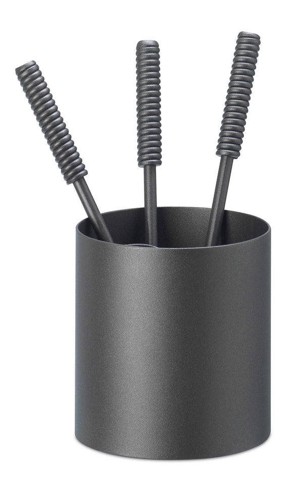 Ensemble, brosse WC, pelle et tisonnier pour poêle en fer avec récipient Belfer 795 anthracite sconto