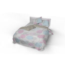 Copripiumino con Stampa sul Sacco e Federe Doubleface Molecole