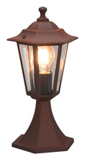 Lampada Palo da Esterno Attacco E27 in Alluminio Ruggine 