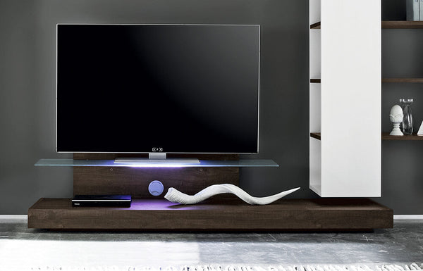 Meuble TV Étagère en Verre 51x200x51cm TFT Cube Chêne Wengè online