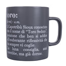 Tazza Zodiaco "toro" Ø8x10 cm in Bone China VdE Tivoli 1996 Grigio Scuro