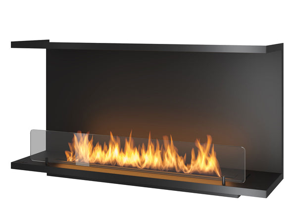 acquista Cheminée Bioéthanol Encastrable 100x50 cm avec Vitre Intérieure C 1000 V2 Noir