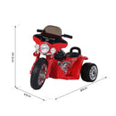 Moto Elettrica Polizia per Bambini 6V Police Rossa 