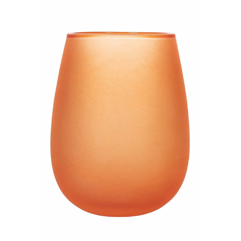 Set 6 Bicchieri Acqua Effetto Frosted Happy Hour Sunset in Vetro VdE Tivoli 1996 Rosso