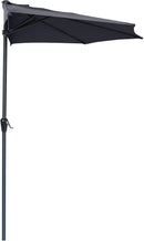 Ombrellone da Giardino Ø270x230A cm Half in Metallo e Poliestere Antracite  