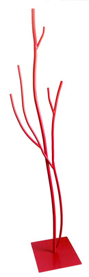 Appendiabiti da Terra 33x33x178 cm in Ferro Battuto Vasconi Castagno Rosso