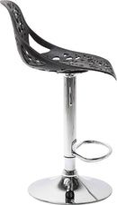 Sgabello con  Alzata a Gas e Seduta Girevole in Polipropilene Vandi Nero