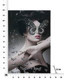 Stampa su Tela con Applicazioni Dark Lady 80x3,8x120 cm Legno di Abete e Canvas Multicolor