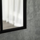 Specchio a Parete e a forma di Arco 70x50 cm in Metallo e Vetro Nero