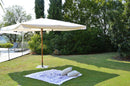 Ombrellone da Giardino 4x4 m Palo Ø60 mm in Legno Telo in Acrilico con Balza Danieli Bangkok Ecrù