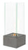 Cheminée Bioéthanol au Sol 25x25x65 cm Gris