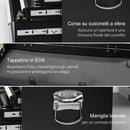 Cassetta per Attrezzi 6 Cassetti con Serratura 60x26x34 cm in Acciaio Nero
