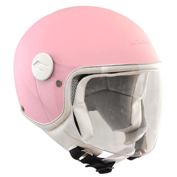 Casque Demi-Jet Enfant Visière Longue CGM Magic Mono 205A Rose Mat Différentes Tailles sconto