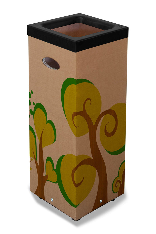 Pattumiera Per Raccolta Rifiuti 28x28xh70 cm in Cartone Con Stampa Grafica G2 Beige online