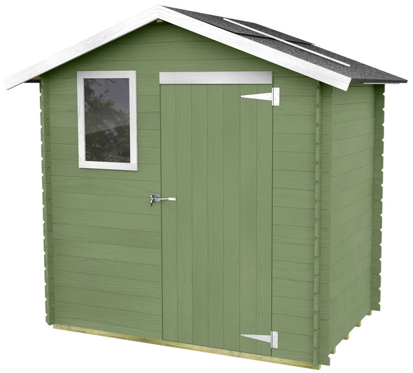 acquista Abri de jardin pour outils 198x130 cm avec porte aveugle simple en bois vert