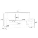 Divano 2 Posti 182x85x77 cmin Tessuto Nero