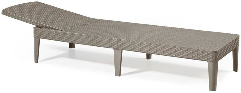 Lettino JAIPUR Sdraio in Resina CAPPUCCINO 187x58xH29 cm Arredamento Giardino