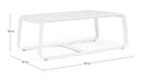 Tavolino 105x62x38h cm Merrigan Bianco