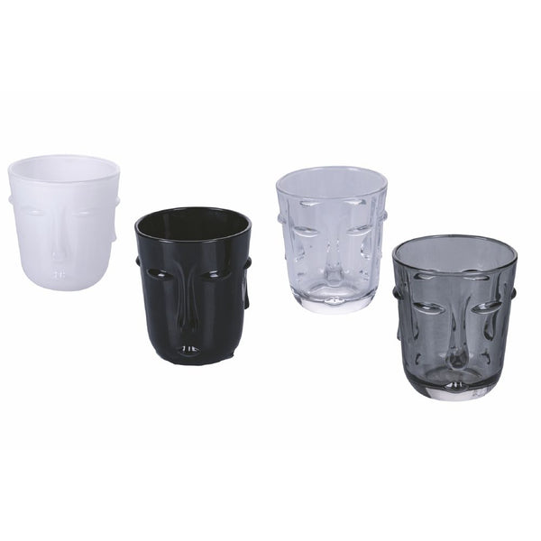 sconto Set 4 Verres à Eau Vis à Vis Pierres en Verre Villa d'Este Home Tivoli 4 Couleurs Différentes