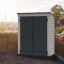 Casetta da Giardino Porta Attrezzi 91x170x202 cm in PVC Grigio/Grigio Scuro