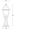 Lampada Paletto da Cancello Colore Nero per Esterno Linea Mini Quadrata Sovil