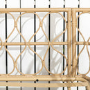 Set da Giardino Divano 2 Poltrone e Tavolino in Rattan PE Giallo