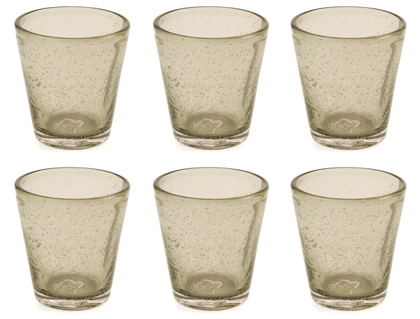 online Set de 6 Verres Ø9x10 cm en Verre Soufflé VdE Tivoli 1996 Cancun Gris