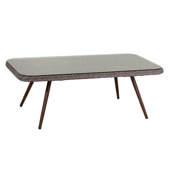 Ensemble de jardin canapé 2 fauteuils et table basse en polyrotin naturel Adami Tirreno 3P sconto