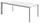 Table de jardin 90x190x75 cm en aluminium blanc