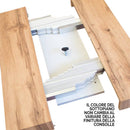Consolle Allungabile 90-196x40x77 cm Saki Small Cemento Gambe Antracite 