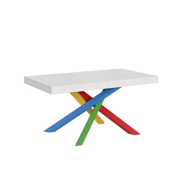 acquista Tavolo Allungabile 160-420x90x77 cm Volantis Bianco Frassino