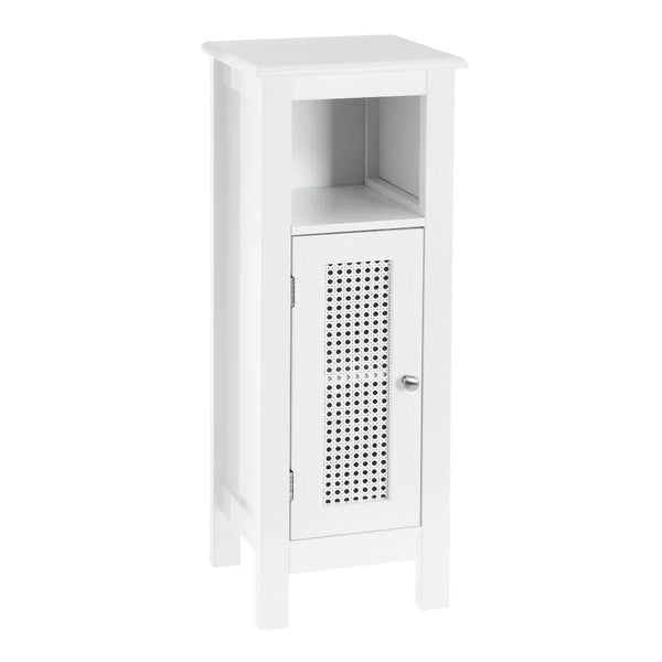 prezzo Mobile da bagno a 1 Anta con Griglia Armadio in Legno Colore Bianco 30x28x80H cm