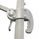 Ombrellone da Giardino Saturno Decentrato 3x3 m in Alluminio Azzurro Telo Tortora