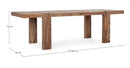 Tavolo Allungabile 175-265x90 cm Sunderland in Legno